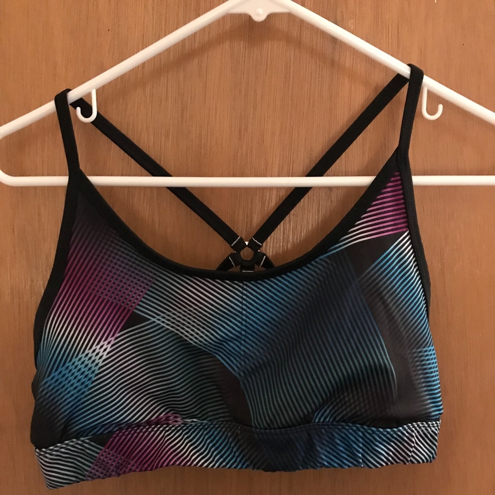Champion Black/Blue/Purple Workout Bra